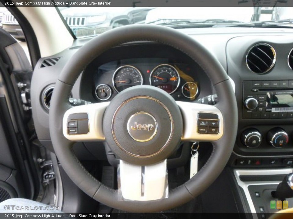 Dark Slate Gray Interior Steering Wheel for the 2015 Jeep Compass High Altitude #97349748