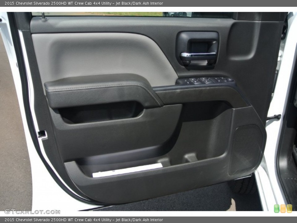 Jet Black/Dark Ash Interior Door Panel for the 2015 Chevrolet Silverado 2500HD WT Crew Cab 4x4 Utility #97350804