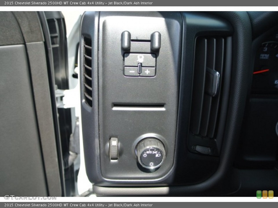 Jet Black/Dark Ash Interior Controls for the 2015 Chevrolet Silverado 2500HD WT Crew Cab 4x4 Utility #97350822
