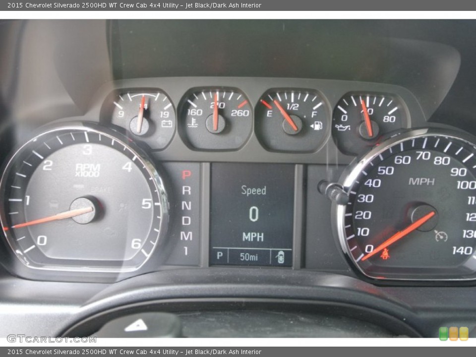 Jet Black/Dark Ash Interior Gauges for the 2015 Chevrolet Silverado 2500HD WT Crew Cab 4x4 Utility #97350858