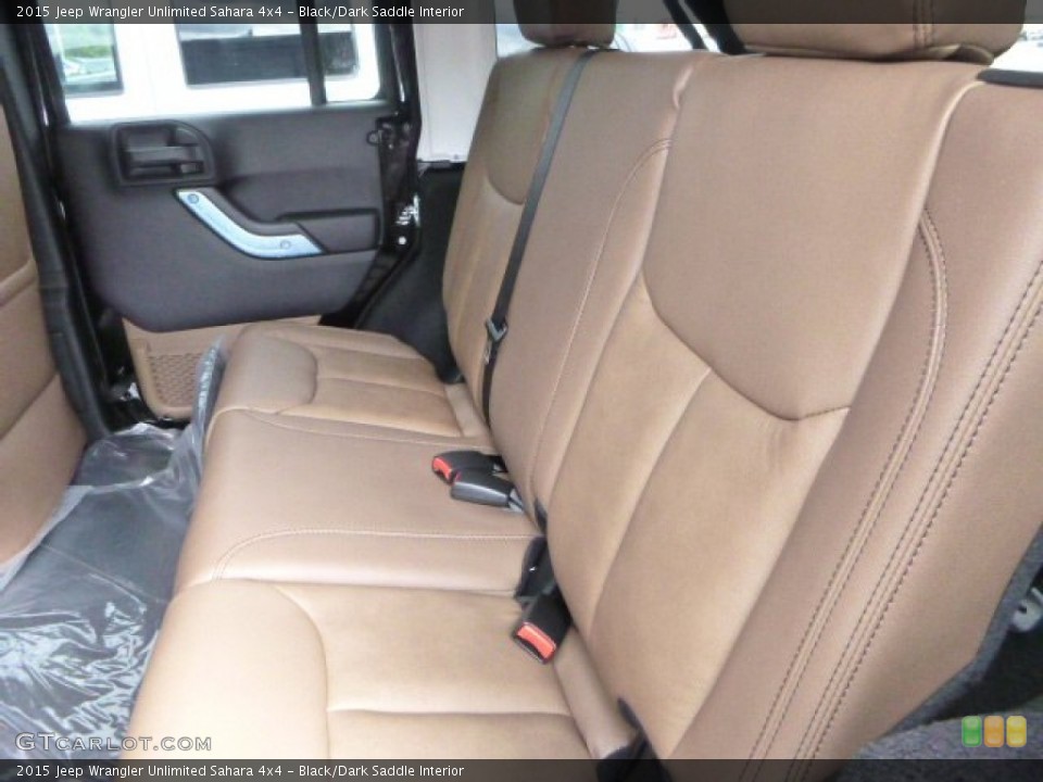 Black/Dark Saddle Interior Rear Seat for the 2015 Jeep Wrangler Unlimited Sahara 4x4 #97352219