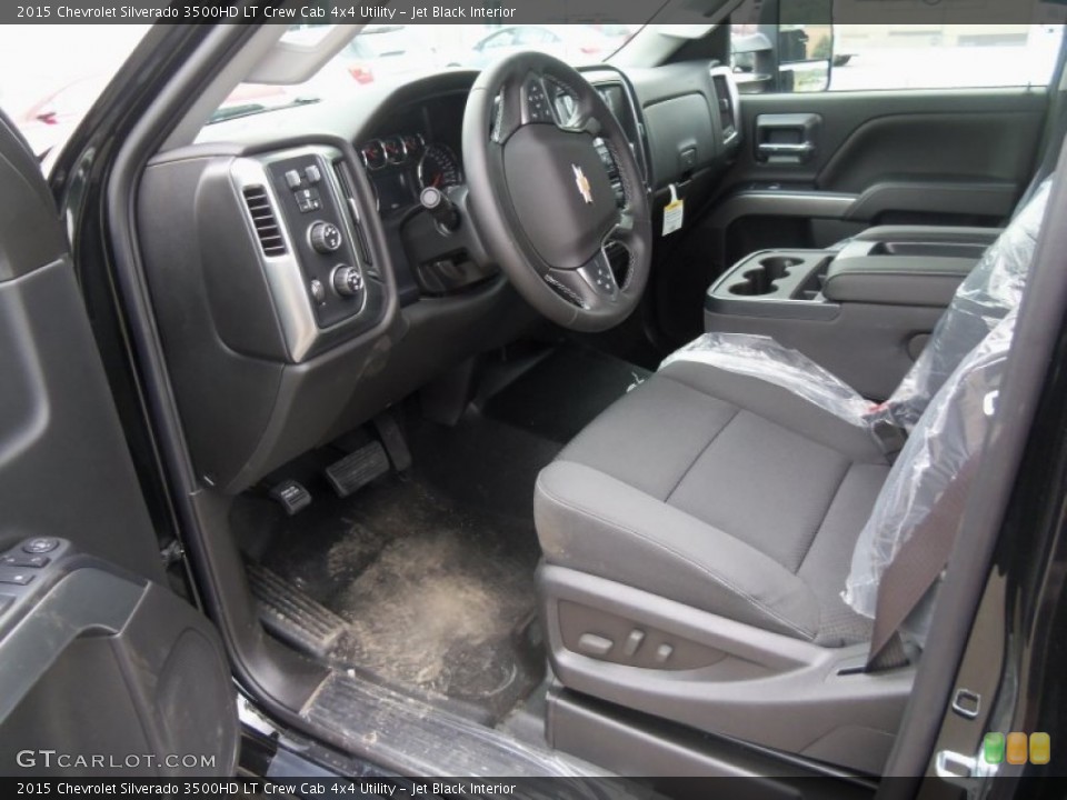 Jet Black Interior Prime Interior for the 2015 Chevrolet Silverado 3500HD LT Crew Cab 4x4 Utility #97353636