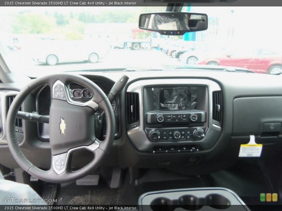 Jet Black Interior Dashboard for the 2015 Chevrolet Silverado 3500HD LT Crew Cab 4x4 Utility #97353654