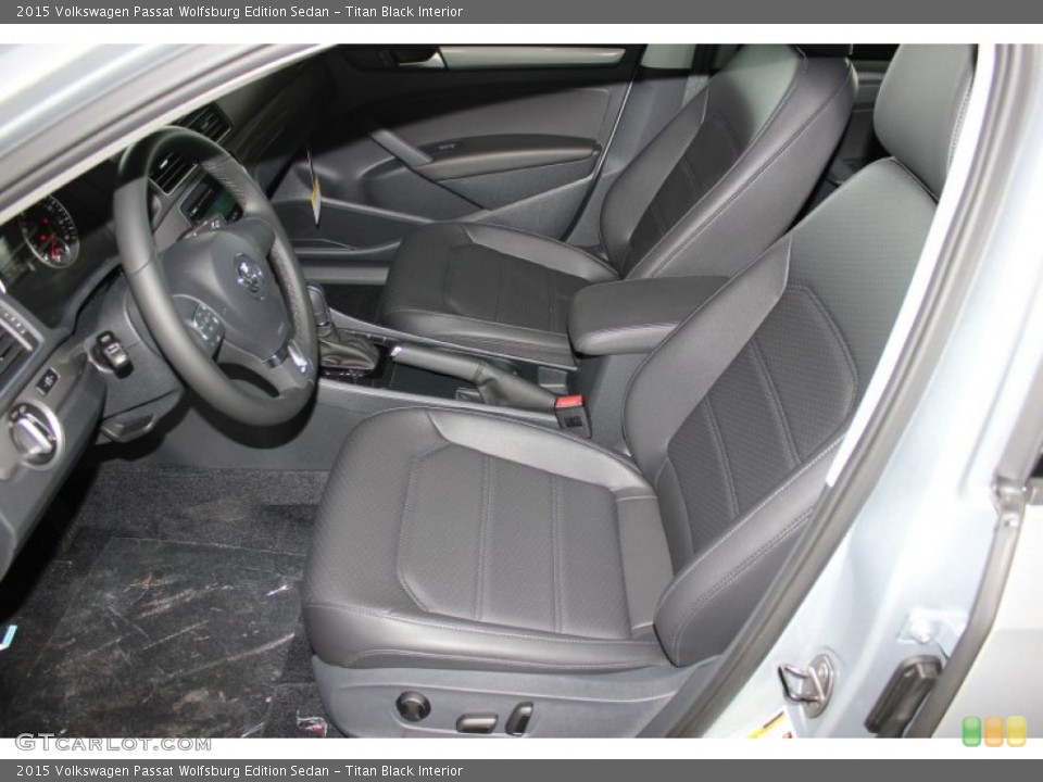Titan Black Interior Front Seat for the 2015 Volkswagen Passat Wolfsburg Edition Sedan #97355997