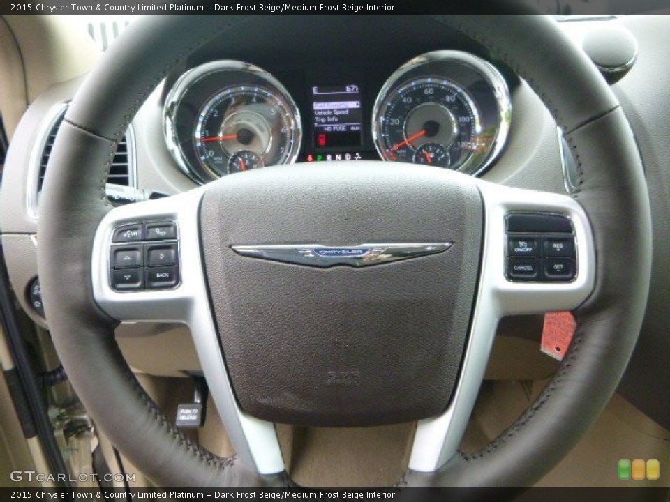 Dark Frost Beige/Medium Frost Beige Interior Steering Wheel for the 2015 Chrysler Town & Country Limited Platinum #97356090