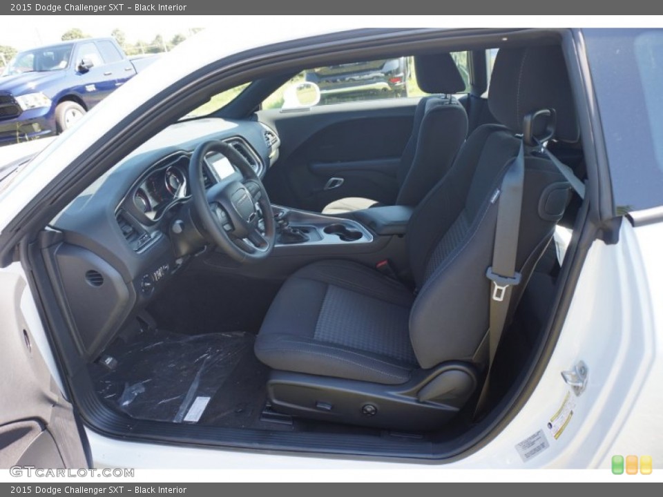 Black Interior Front Seat for the 2015 Dodge Challenger SXT #97362936