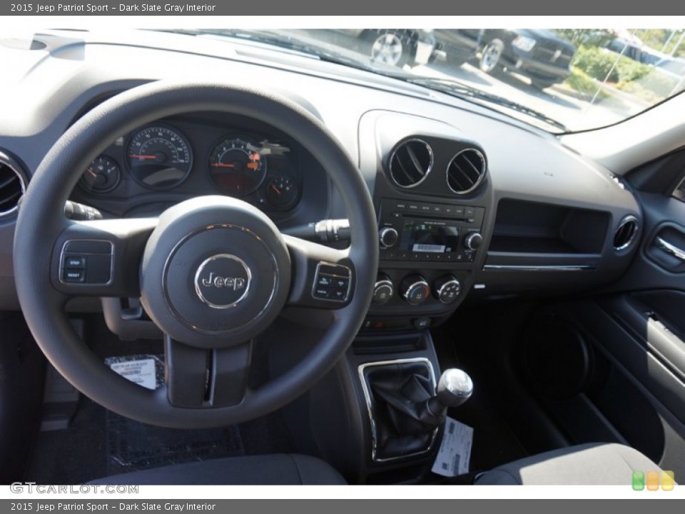 Dark Slate Gray Interior Dashboard for the 2015 Jeep Patriot Sport #97364301