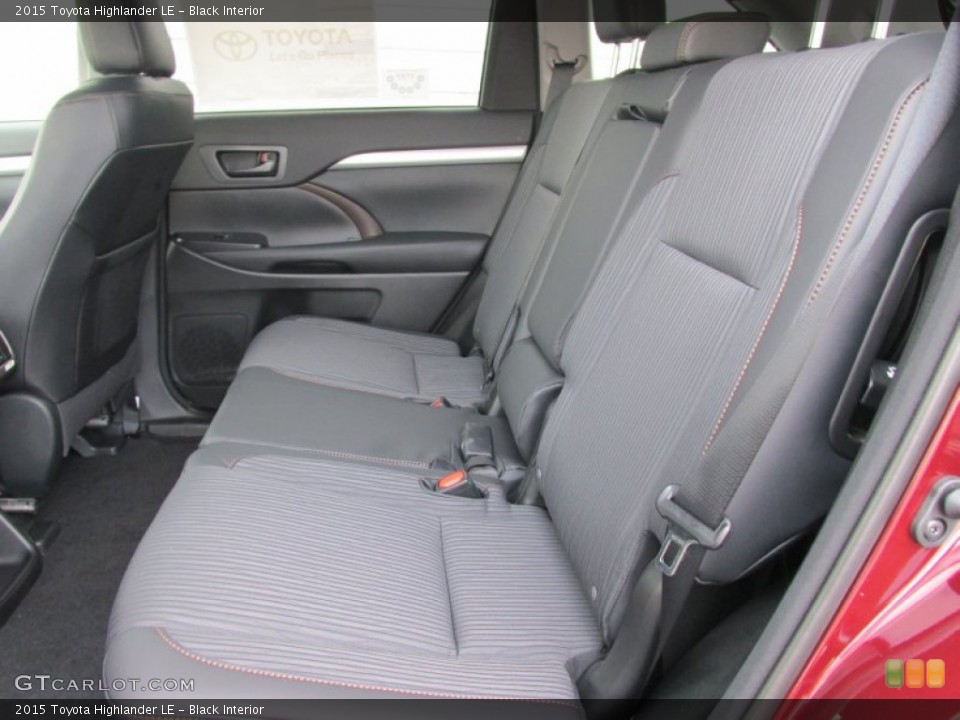 Black Interior Rear Seat for the 2015 Toyota Highlander LE #97371318