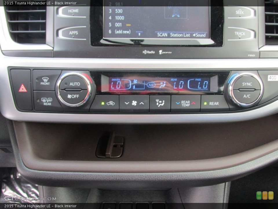 Black Interior Controls for the 2015 Toyota Highlander LE #97371504