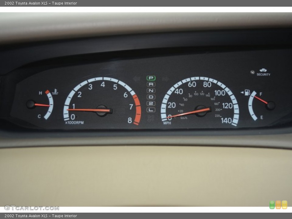 Taupe Interior Gauges for the 2002 Toyota Avalon XLS #97377303