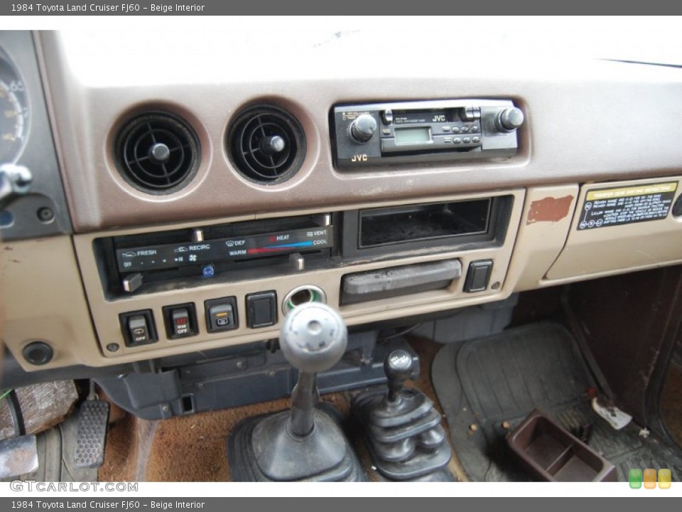 Beige Interior Dashboard for the 1984 Toyota Land Cruiser FJ60 #97386843