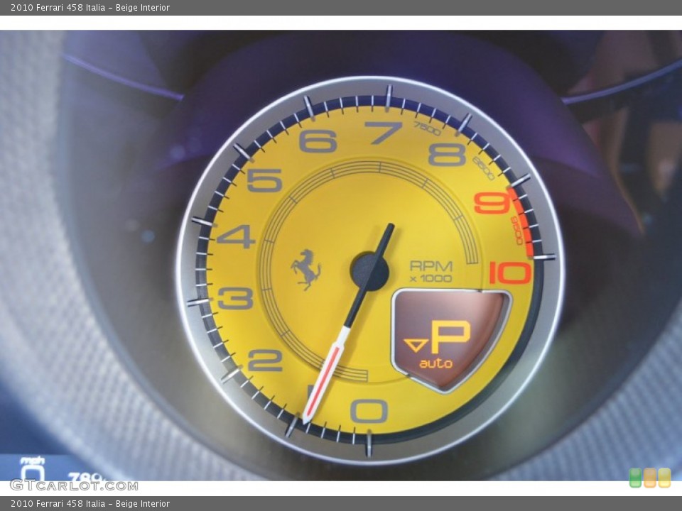 Beige Interior Gauges for the 2010 Ferrari 458 Italia #97388838