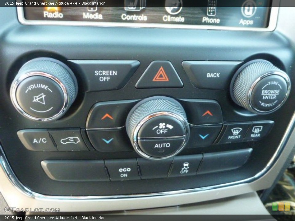Black Interior Controls for the 2015 Jeep Grand Cherokee Altitude 4x4 #97388952
