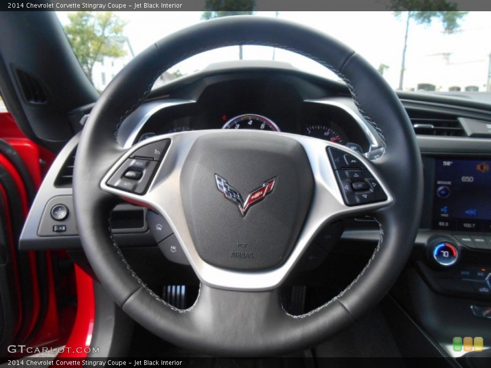 Jet Black Interior Steering Wheel for the 2014 Chevrolet Corvette Stingray Coupe #97389678