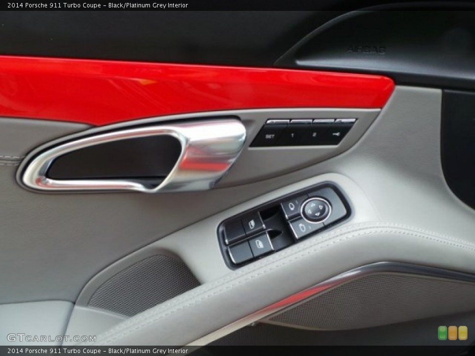 Black/Platinum Grey Interior Controls for the 2014 Porsche 911 Turbo Coupe #97394010