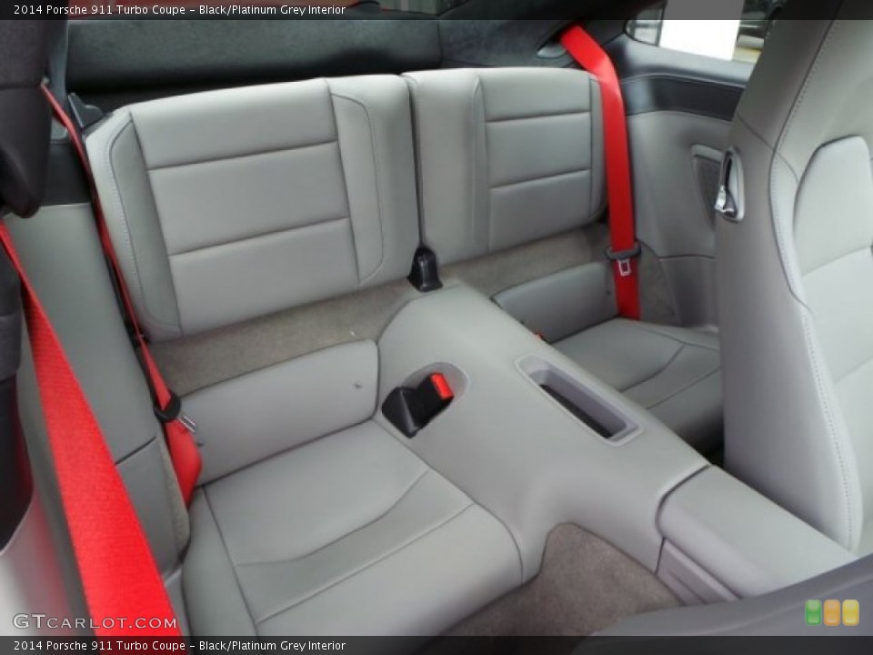 Black/Platinum Grey Interior Rear Seat for the 2014 Porsche 911 Turbo Coupe #97394301