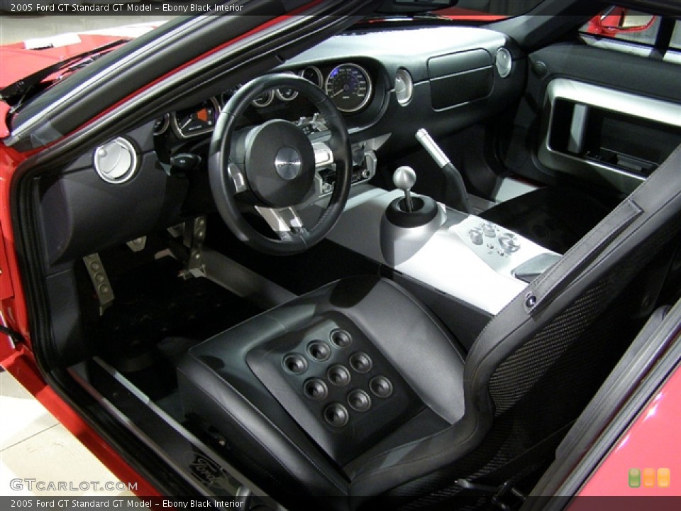 Ebony Black Interior Prime Interior for the 2005 Ford GT  #97407