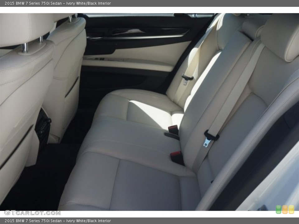 Ivory White/Black Interior Rear Seat for the 2015 BMW 7 Series 750i Sedan #97410068