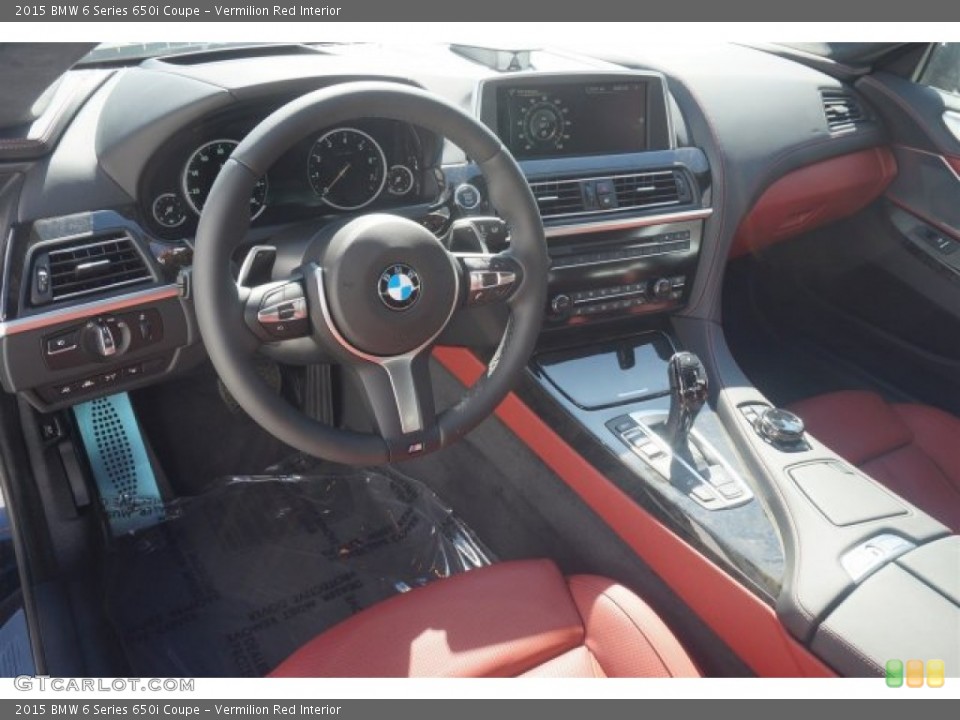 Vermilion Red Interior Photo for the 2015 BMW 6 Series 650i Coupe #97410498