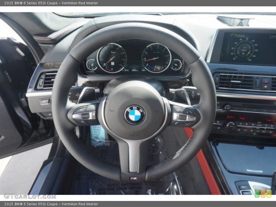 Vermilion Red Interior Steering Wheel for the 2015 BMW 6 Series 650i Coupe #97410562