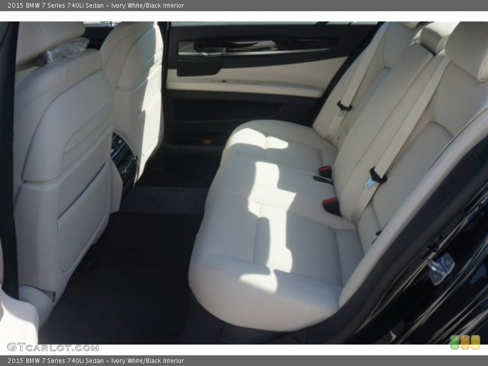 Ivory White/Black Interior Rear Seat for the 2015 BMW 7 Series 740Li Sedan #97410890