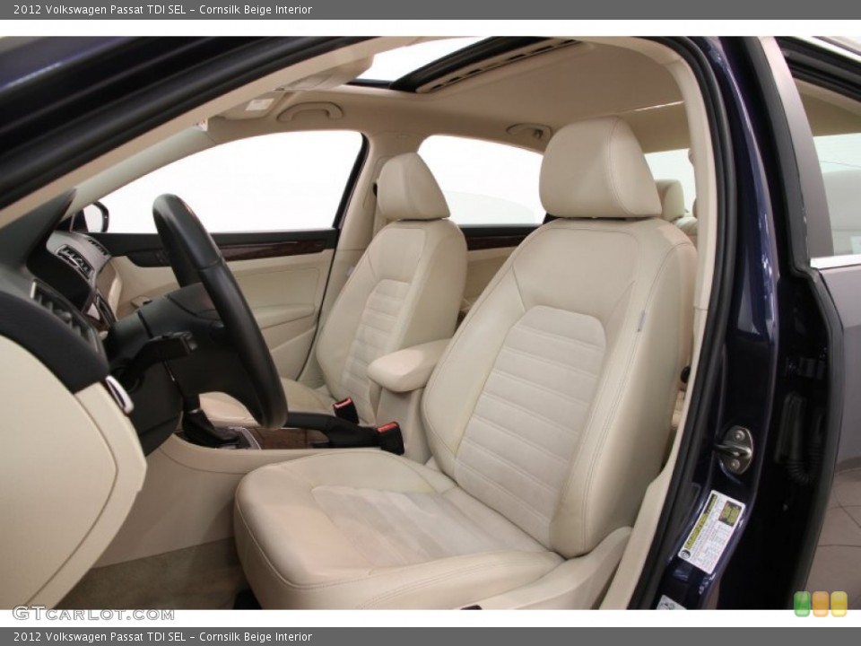 Cornsilk Beige Interior Front Seat for the 2012 Volkswagen Passat TDI SEL #97421468