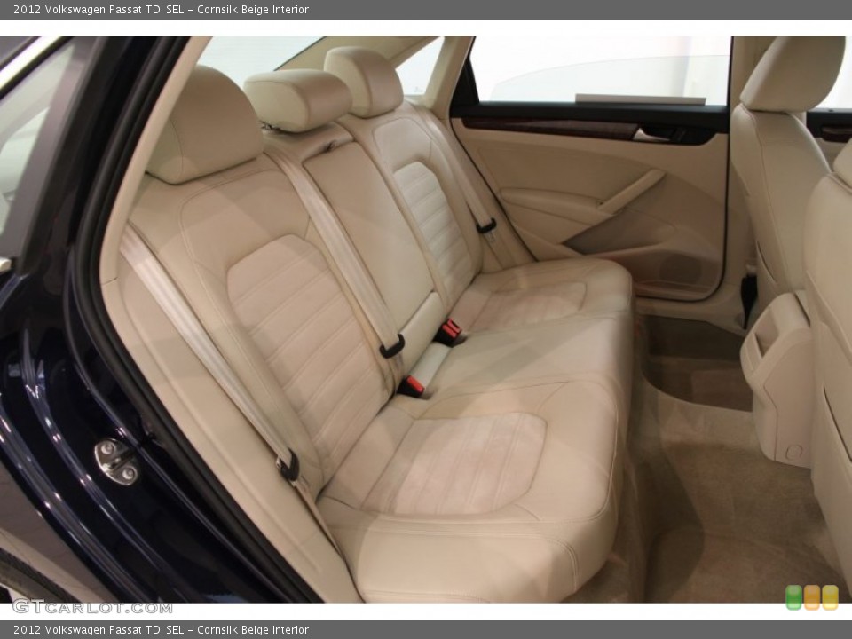 Cornsilk Beige Interior Rear Seat for the 2012 Volkswagen Passat TDI SEL #97421663