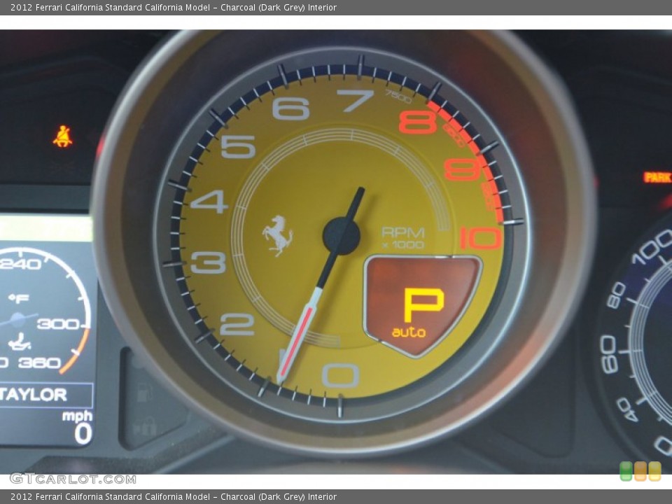 Charcoal (Dark Grey) Interior Gauges for the 2012 Ferrari California  #97428578