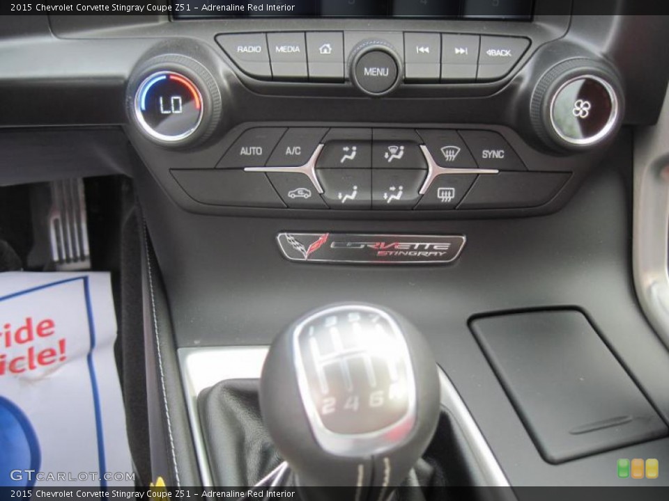 Adrenaline Red Interior Controls for the 2015 Chevrolet Corvette Stingray Coupe Z51 #97434384