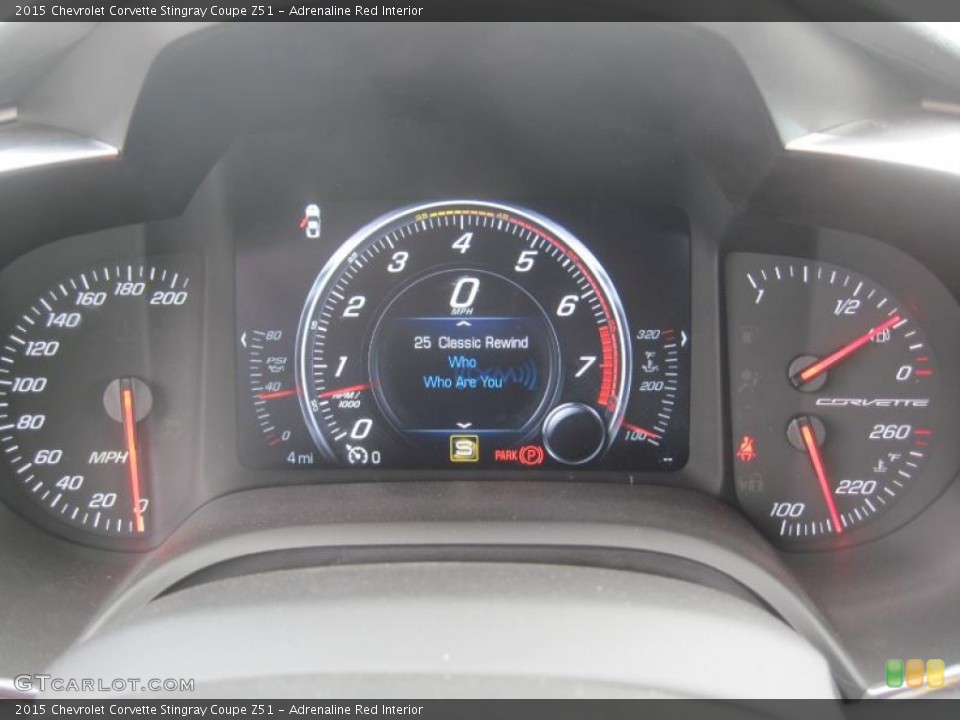 Adrenaline Red Interior Gauges for the 2015 Chevrolet Corvette Stingray Coupe Z51 #97434454
