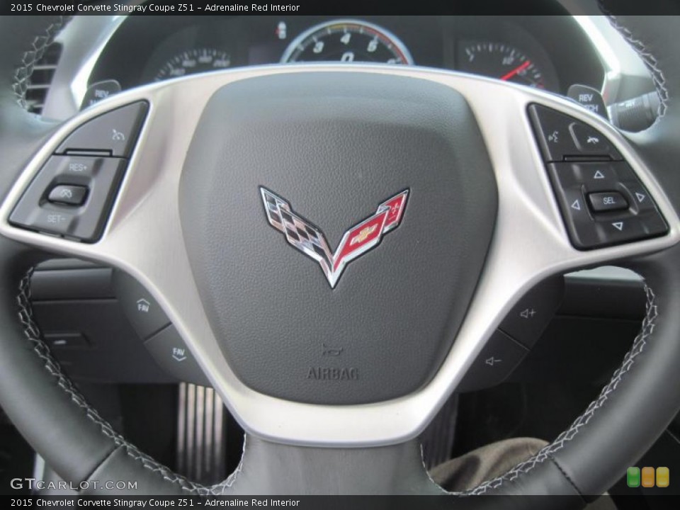 Adrenaline Red Interior Steering Wheel for the 2015 Chevrolet Corvette Stingray Coupe Z51 #97434478