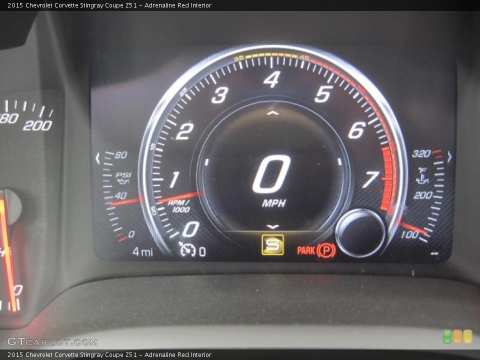 Adrenaline Red Interior Gauges for the 2015 Chevrolet Corvette Stingray Coupe Z51 #97434502