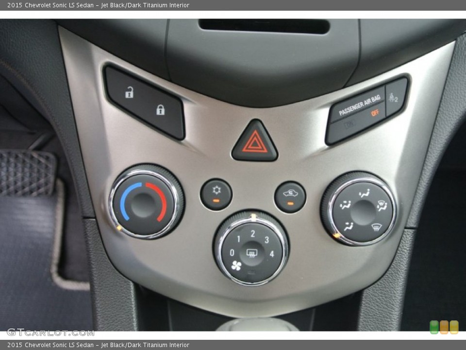 Jet Black/Dark Titanium Interior Controls for the 2015 Chevrolet Sonic LS Sedan #97440567