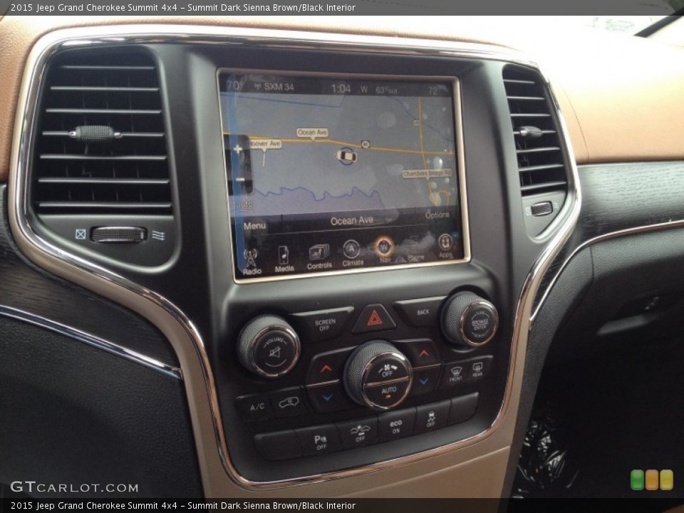 Summit Dark Sienna Brown/Black Interior Controls for the 2015 Jeep Grand Cherokee Summit 4x4 #97445632