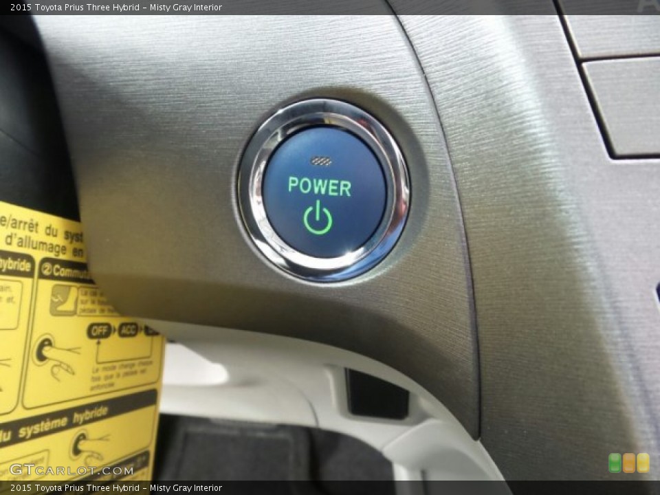 Misty Gray Interior Controls for the 2015 Toyota Prius Three Hybrid #97454473