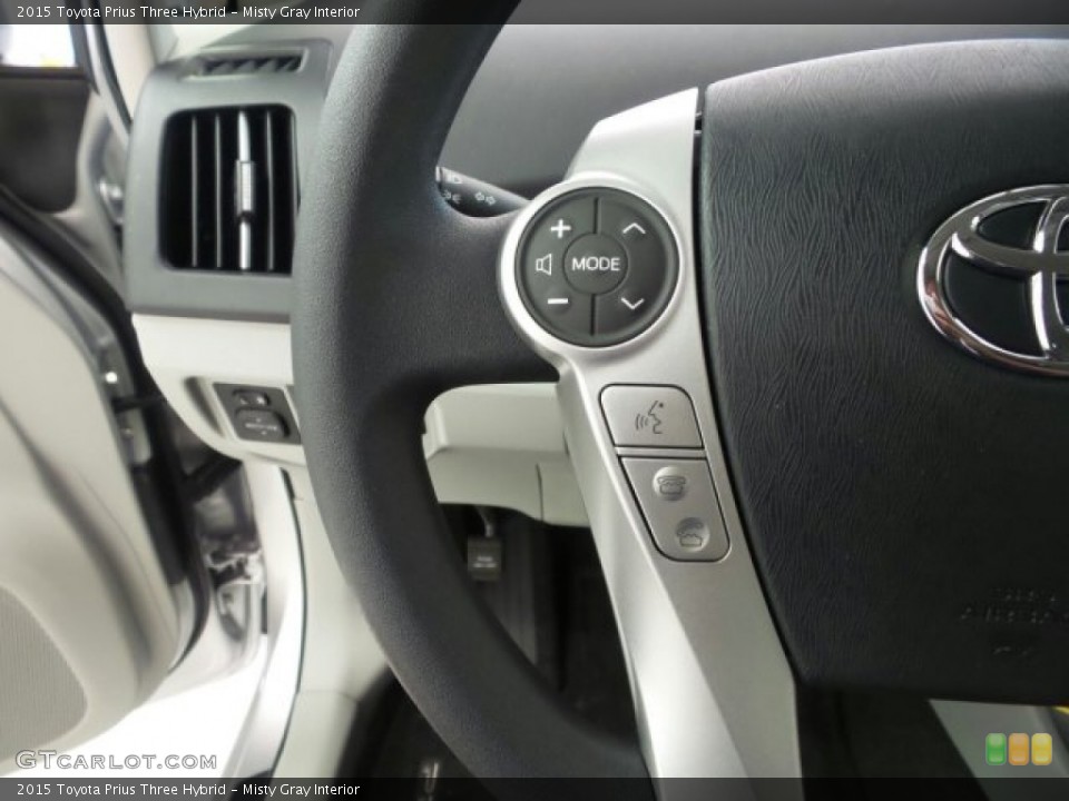 Misty Gray Interior Controls for the 2015 Toyota Prius Three Hybrid #97454564