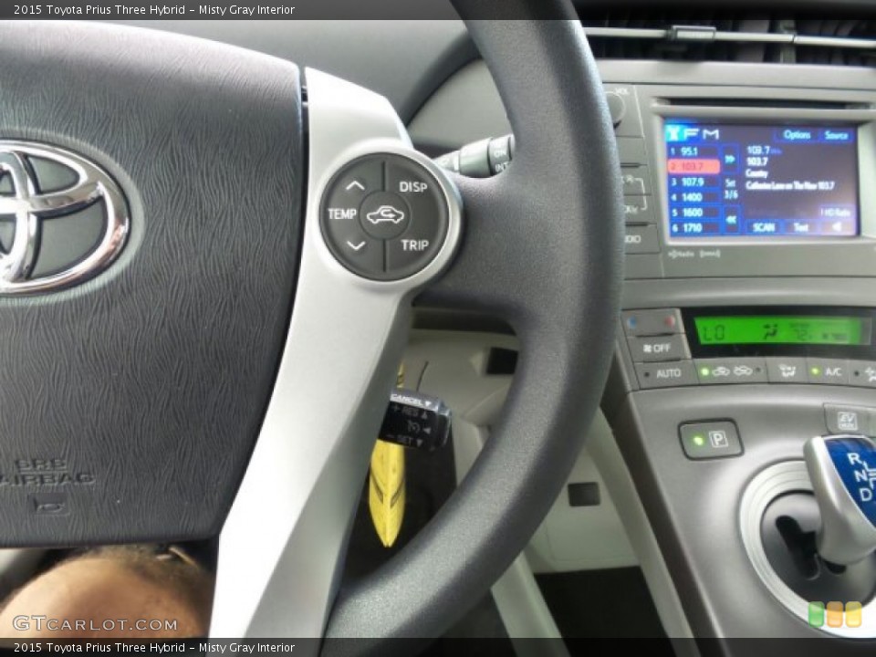 Misty Gray Interior Controls for the 2015 Toyota Prius Three Hybrid #97454584