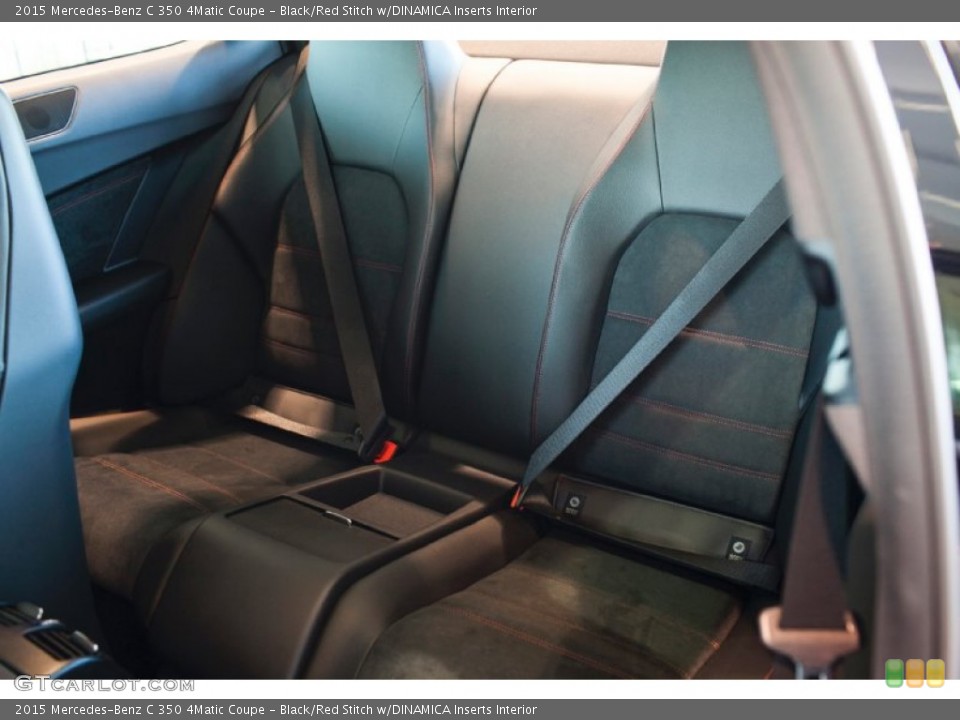 Black/Red Stitch w/DINAMICA Inserts Interior Rear Seat for the 2015 Mercedes-Benz C 350 4Matic Coupe #97469587