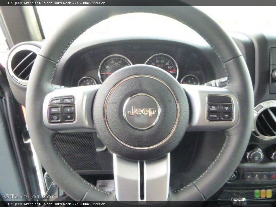 Black Interior Steering Wheel for the 2015 Jeep Wrangler Rubicon Hard Rock 4x4 #97476867