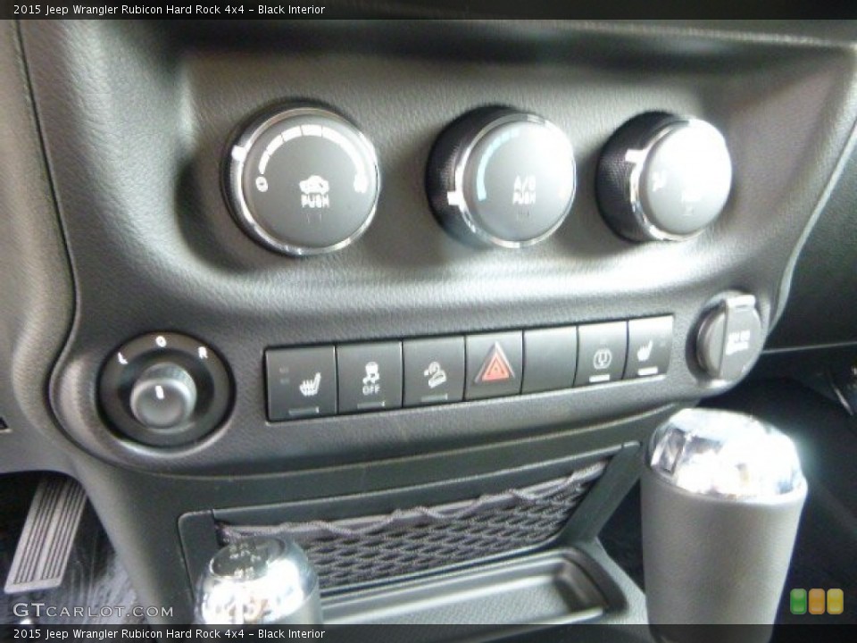 Black Interior Controls for the 2015 Jeep Wrangler Rubicon Hard Rock 4x4 #97476909