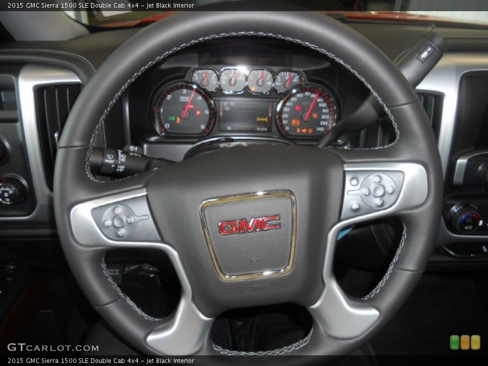 Jet Black Interior Steering Wheel for the 2015 GMC Sierra 1500 SLE Double Cab 4x4 #97479047