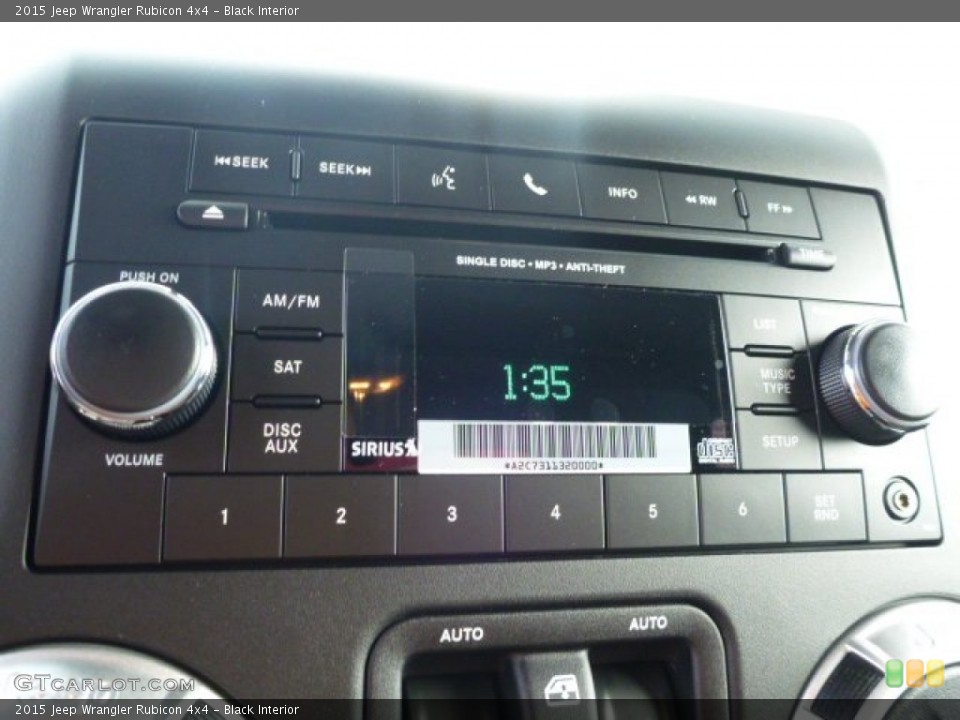Black Interior Audio System for the 2015 Jeep Wrangler Rubicon 4x4 #97495683