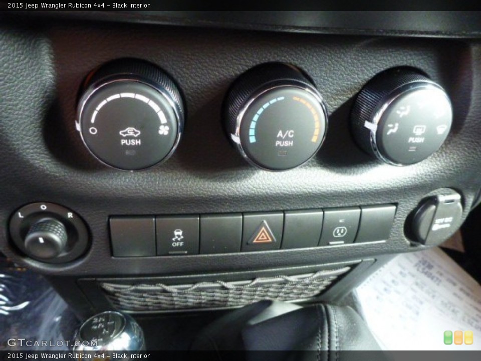 Black Interior Controls for the 2015 Jeep Wrangler Rubicon 4x4 #97495701