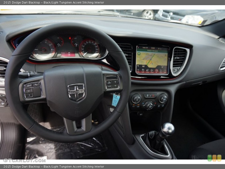 Black/Light Tungsten Accent Stitching Interior Dashboard for the 2015 Dodge Dart Blacktop #97501485