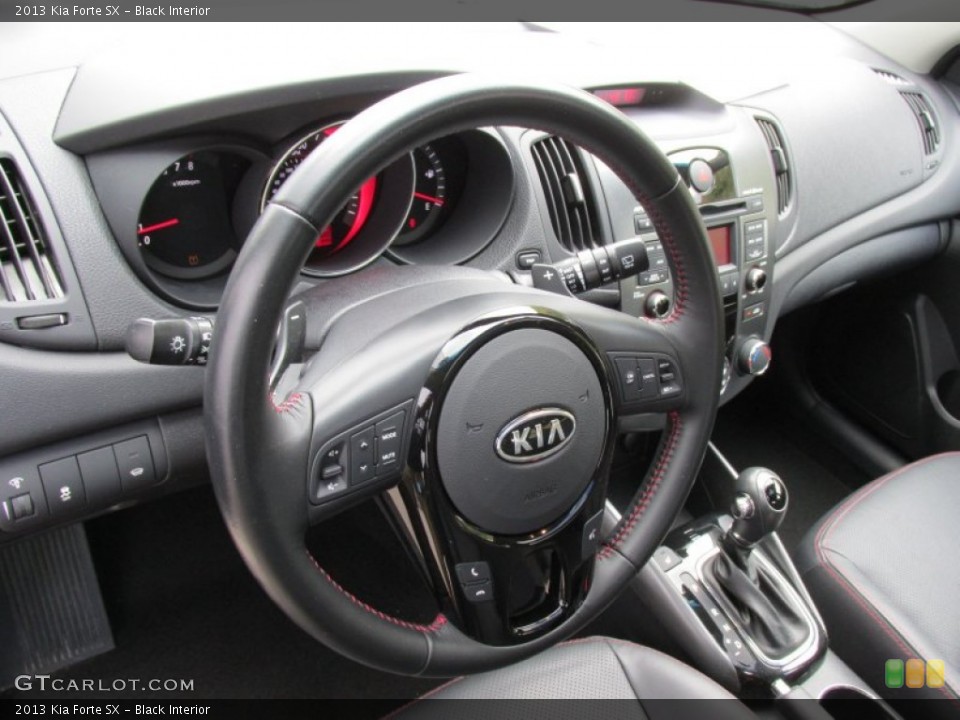 Black Interior Steering Wheel for the 2013 Kia Forte SX #97501991