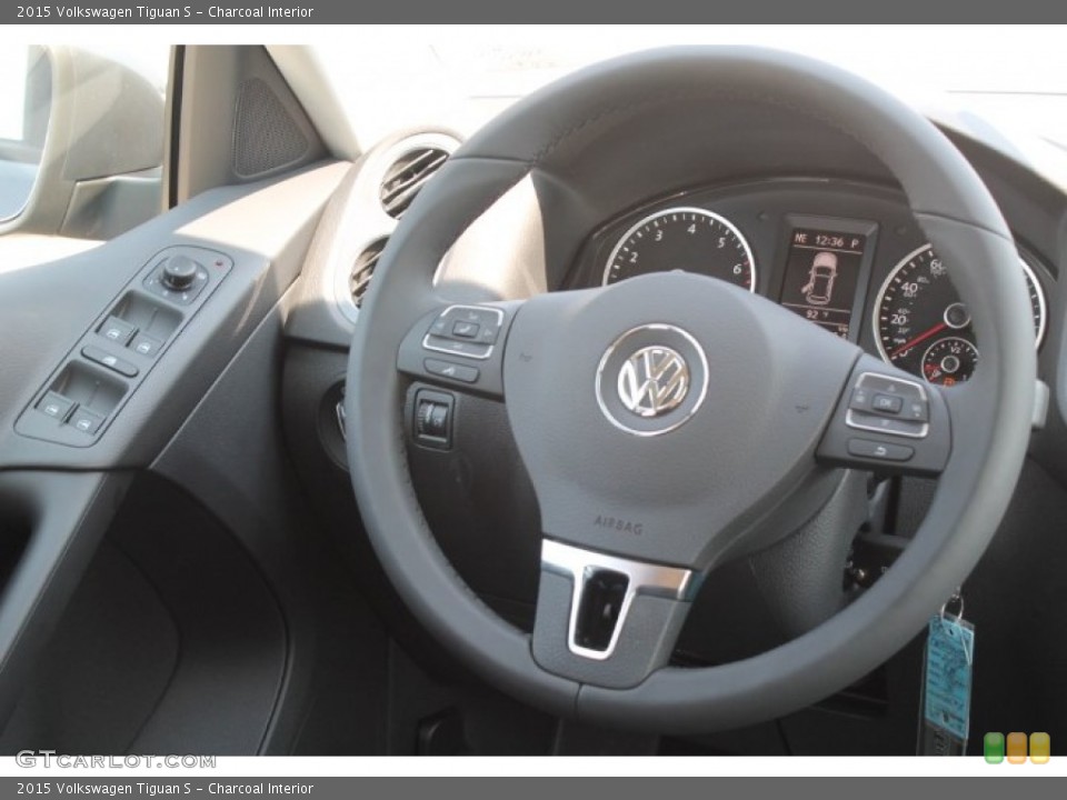 Charcoal Interior Steering Wheel for the 2015 Volkswagen Tiguan S #97520061