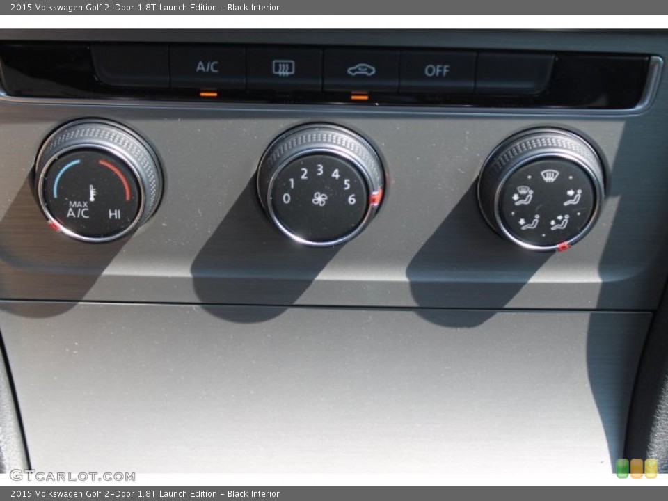 Black Interior Controls for the 2015 Volkswagen Golf 2-Door 1.8T Launch Edition #97520715
