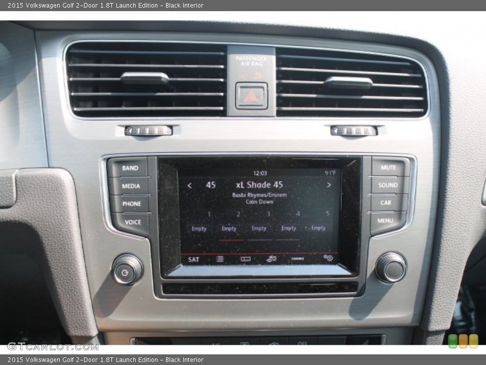 Black Interior Controls for the 2015 Volkswagen Golf 2-Door 1.8T Launch Edition #97520724