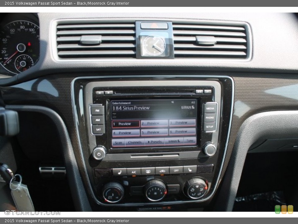 Black/Moonrock Gray Interior Controls for the 2015 Volkswagen Passat Sport Sedan #97521471