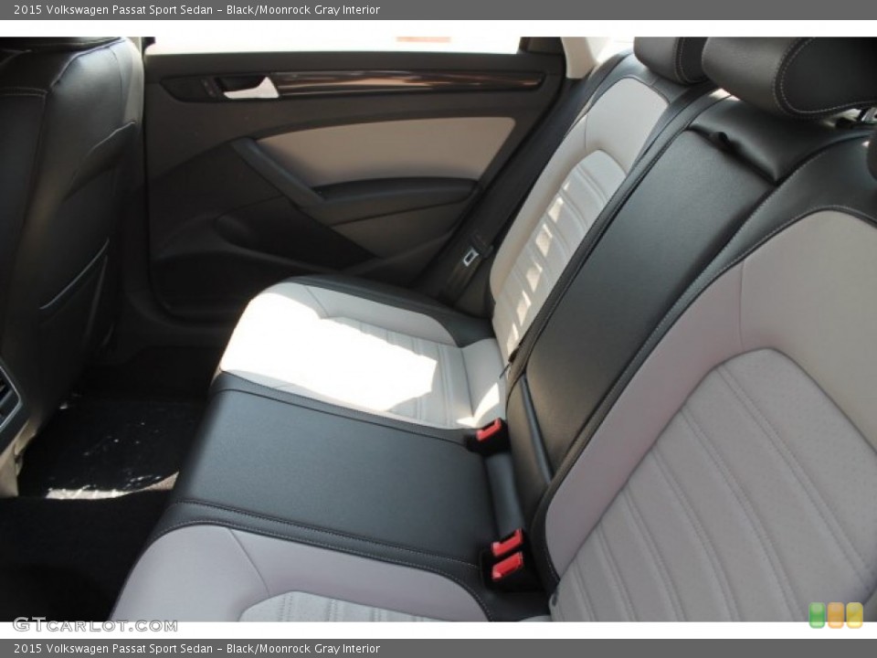 Black/Moonrock Gray Interior Rear Seat for the 2015 Volkswagen Passat Sport Sedan #97521480